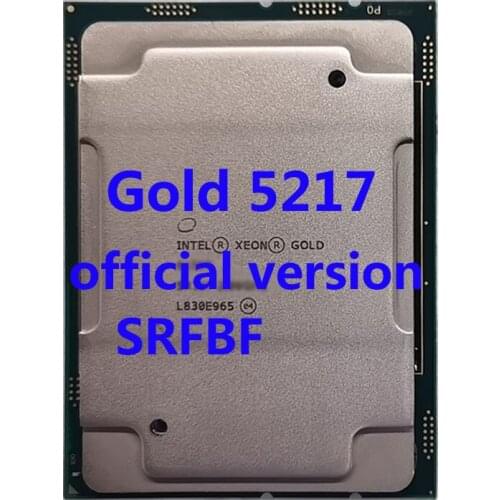 Original Intel Xeon Gold 5217 SRFBF 3.0GHz 8Core 16Thread 11M 115W LGA3647 CPU Processor For Z11PA-U12/10G-2S Server Motherboard