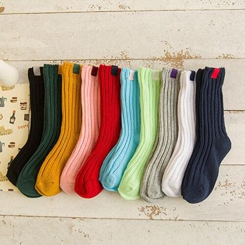 High Quality Thick Thread Woven Children Socks Soft Breathable Infant Baby Cotton Sock Boys Girls All-match Socks Suitable 1-10y