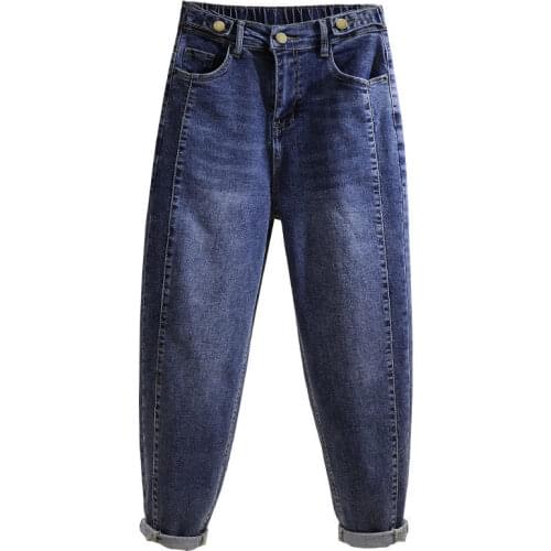 Py1029 2020 spring summer autumn new women fashion casual Denim Pants woman female OL baggy jeans women high waisted jeans