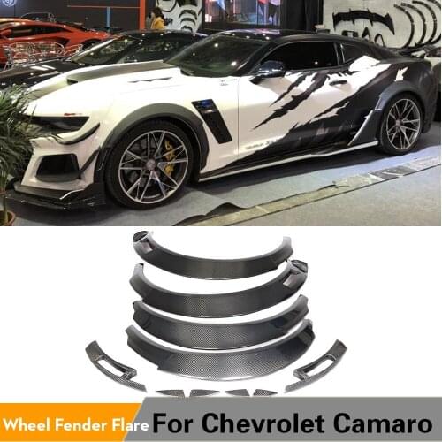 High Quality Carbon Fiber Wheel Arch Fender Flares for Chevrolet Camaro 2016 - 2019 Car Mudguards Cover trims