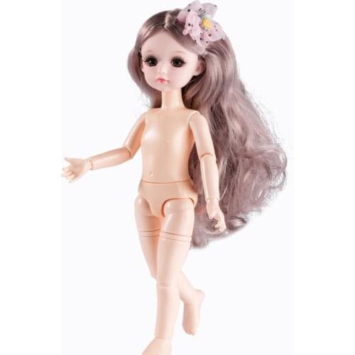 BJD 1/6 Doll 16 Movable Joint Body 30 Cm Doll Simulation Long Eyelashes Curly Hair Fashion Makeup Naked Baby Girl DIY Toy Gift