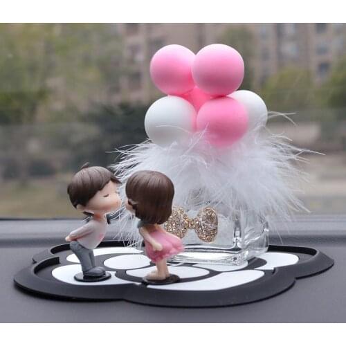 Cute couple doll car perfume seat car air freshener new car deodorant car decoration accessories gift for girls