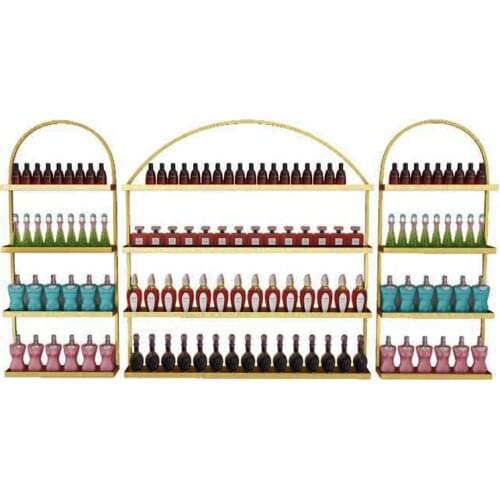 Nordic Metal Nail Polish Bottle Storage Rack Iron Nail Polish Display Wall Shelf Iron Manicure Store Holder shelf organizer