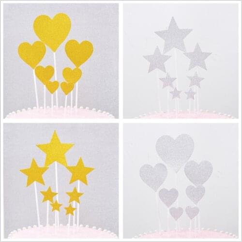 Birthday Cake Decoration Topper Five-pointed Star Love Star Dessert Cake Decoration Ornaments