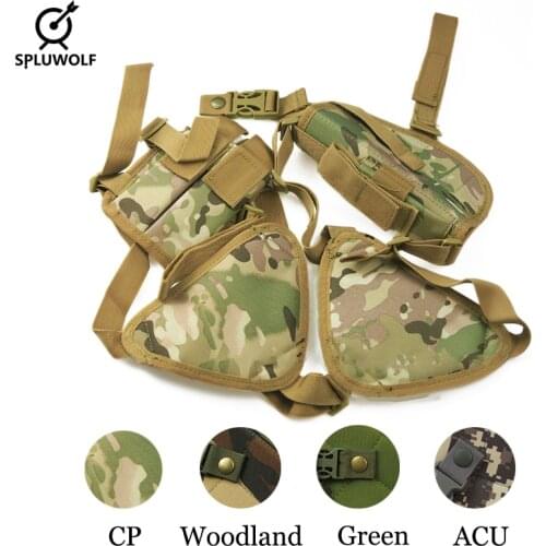 Universal Hunting Paintball Gun Bag Adjustable Shoulder Holster Pistol Armpit Pouch