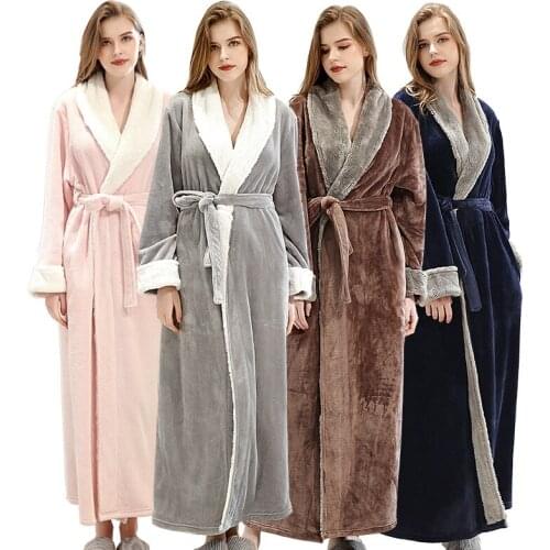 BALDAUREN Womens Bathrobe Autumn And Winter Yugoo Beauty Salon SPA Sweat Steaming Pajamas Night Gown