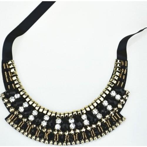 2017 New handmade statement Necklaces Choker Necklace Fashion Ethnic Collares crystal water drop Pendant For Women