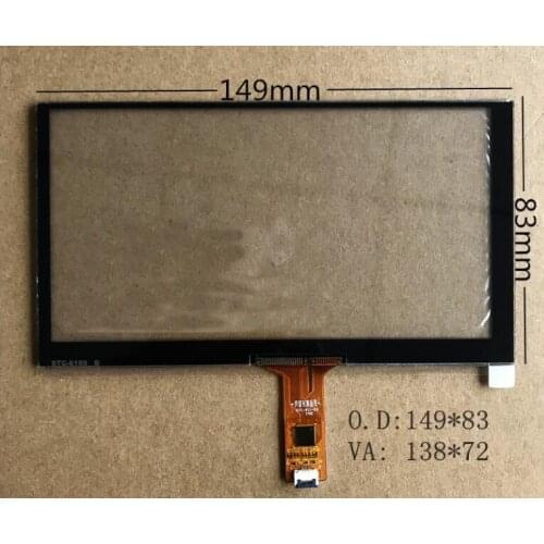 ZhiYuSun New 6 Tablet 149*83 Capacitive Resolution Glass Sensor Free Shipping GT911 149mm*83mm