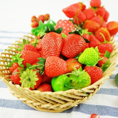 10 PCS Artificial Fruit Strawberry Model Home Decoration Crafts Simulation Fruit Photography Prop Decoration Shop Window Exhibit