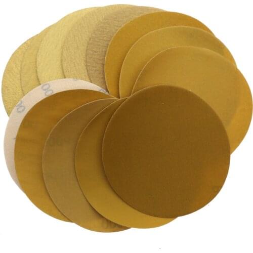100Pcs 5 Inch 125mm Hook and Loop Sandpaper Sanding Disc Aluminium Oxide 60 to 1000 Grits for Metal Auto Car Sanding Polishing