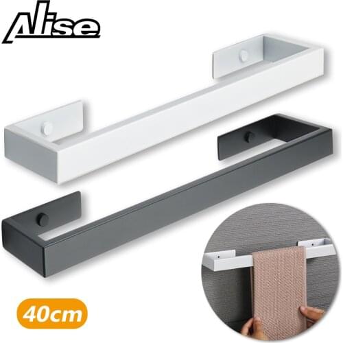 40cm Towel Ring Towel Hanger Bath Towel Holder Wall Hanging Towel 304 Stainless Steel Bathroom Shelf Storage Rack