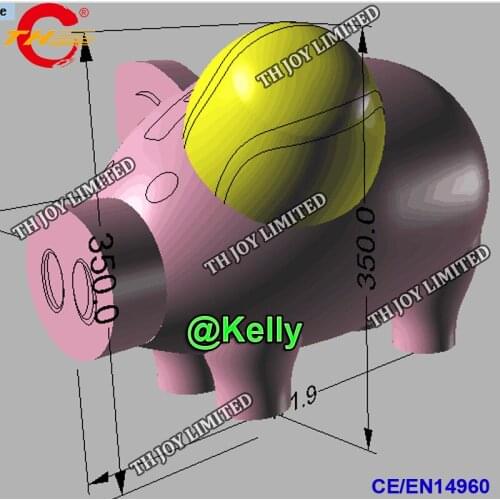 Free door shipping giant inflatable pig for sale, lovely advertising inflatable cartoon for promotion, cheap inflatable models