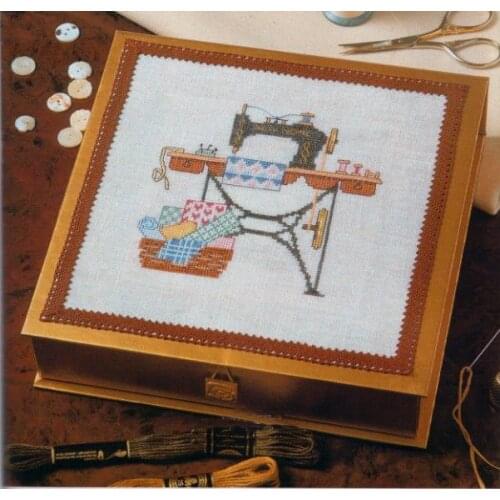 Free delivery Top Quality lovely counted cross stitch kit sewing machine sew stitcher I love to Sew
