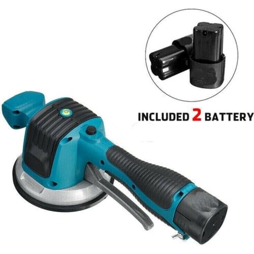 Electric Tiling Tile Machine Tile Machine Vibrators Suction Cup with 2 Battery Charger Construction Floor Laying Tool