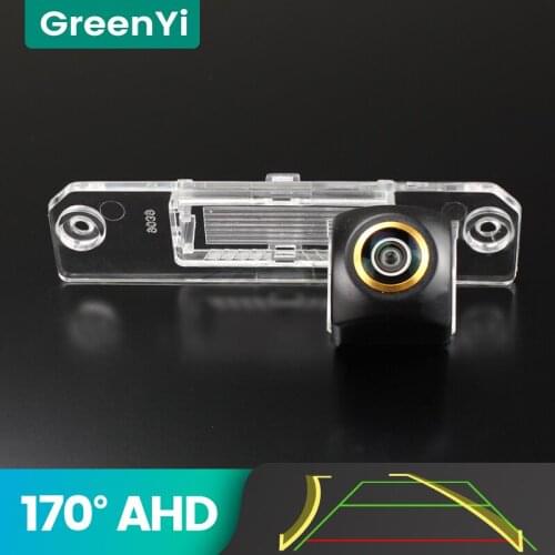 GreenYi 170° AHD Trajectory Car Rear View Camera For VW Volkswagen Lavida Night Vision Reverse Reversing 4 pin Vehicle Parking