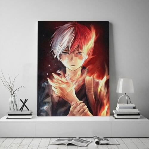 Canvas poster Painting Anime Shoto Todoroki My Hero Academia wall Art decor Living room Bedroom Home Decor Prints and Prints