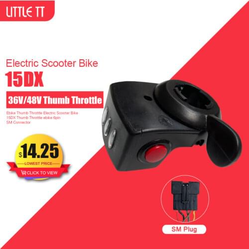 EBike High Quality 36V 48V WUXING 15DX Thumb Throttle With ON-OFF Switch Accelerator Thumb Throttle For Electric Bicycle Parts