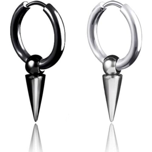 1PCS Korean Earrings Pointed Cone Earring Men Women Punk Bangtan Boys Album Earrings Earrings Kpop Bangtan Boys