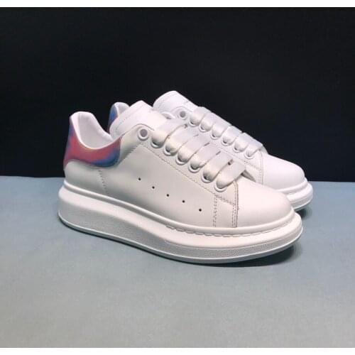 2021 new style simple white shoes hidden heel shoes platform shoes all-match sneakers couple casual shoes multi-color shoes