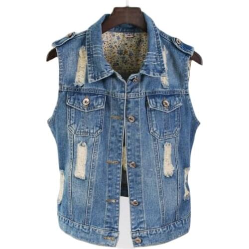 Lady Vaquero Chaleco Cow-boy Gilet Spring Plus Size Denim Vests Female Autumn Oversize Denim Vest Woman Hooded Denim Waistcoat