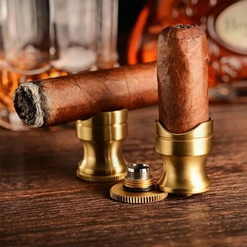 Mini Support Cigar Holder Stainless Steel Travel Rest Portable Stand Portable Pocket Men Gadget Smoker business Gift