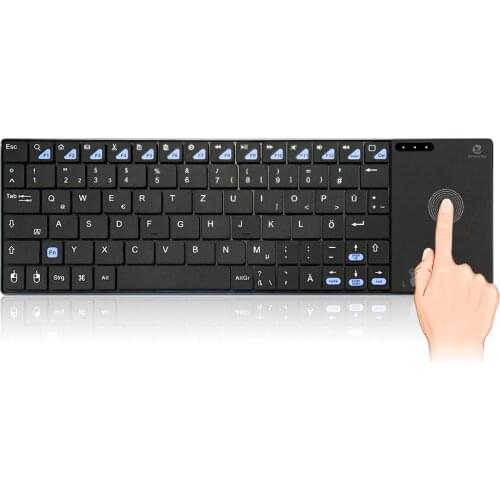 Zoweetek Mini i12plus Multifunction Wireless 2.4G German Keyboard Touchpad for Sony PS3 HTPC Android TV BOX