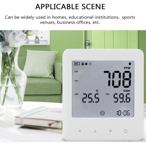 Co2 meter Multifunctional Home Air Detector Intelligent Air Quality Monitor Thermometer Hygrometer Home Air Pollution Monitor