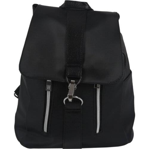 Fashion Waterproof Oxford PU Leather Backpack Girls School Bag Shoulder Bag Women Backpacks(Black)