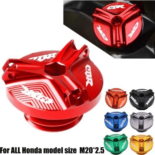 Motorcycle M20*2.5 Engine Oil Filter Cup Plug Cover Screw For Honda CBR 600 250R CBR 600 900 1000 RR CBR 600 F2 F3 F4 F4i 500R