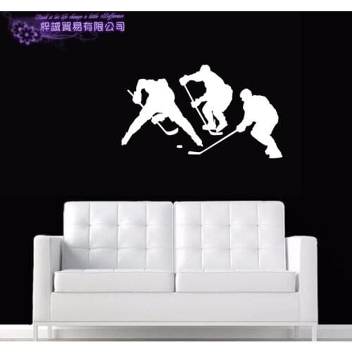 Ice Hockey Wall Sticker Decals Puck Decal Skiing Ice Sports Posters Vinyl Pegatina Decor Mural Ice Hockey Car Sticker