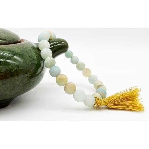 Wholesale Women Bracelet Natural amazonite Bead Bracelet tassel Bracelets Jewelry gift 50pcs/lot +free Shipping
