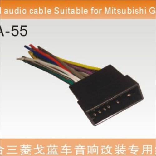 Plugs Into Factory Harness For Mitsubishi Galant Radio Power Wire Adapter / Aftermarket Stereo Cable / Male DIN To ISO