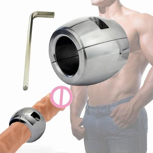 Chastity Device Cage Penis Cock Ring Stainless Steel Opening Closing Magnet Stretcher Cockring Masturbation Sex Toys L1