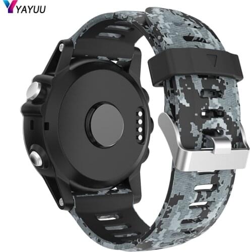 YAYUU Replace Band For Garmin Fenix 6X 6X Pro Fenix 5X 5X Plus Fenix 3 Fenix 3 HR Wristband Printed Silicone 26mm Watch Strap