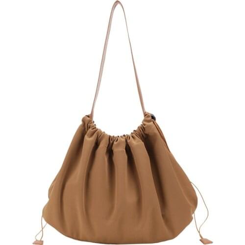 Korean Net Red Lazy Canvas Bag Leisure Large Capacity Oxford Womens Simple Forest Literature Art Strap Single Designer Handbag