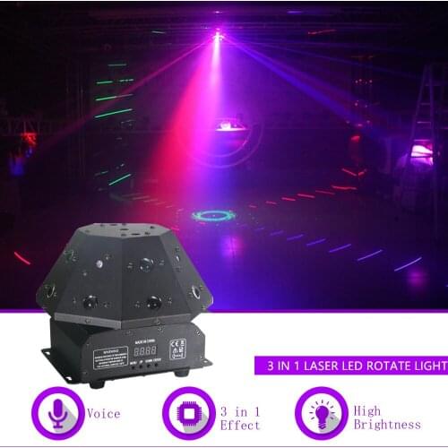 Sharelife 24 RGB Laser Gobos + RGB Led Beam+ White Strobe Led Move Light DMX Bar Party Disco Show DJ Rotate Stage Lighting Q19