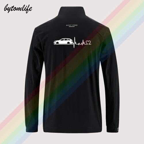 Motiv Herzschlag Skoda Octavia 5E Kombi Slim Sport Jacket Mens Street Windbreaker Casual Back Printing Jacket Asian Size