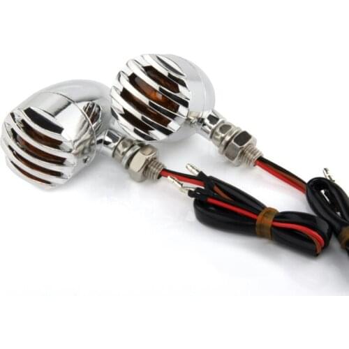 Heavy Duty Motorcycle Turn Signals Bulb Indicators Blinkers Lights Vintage Light F19A