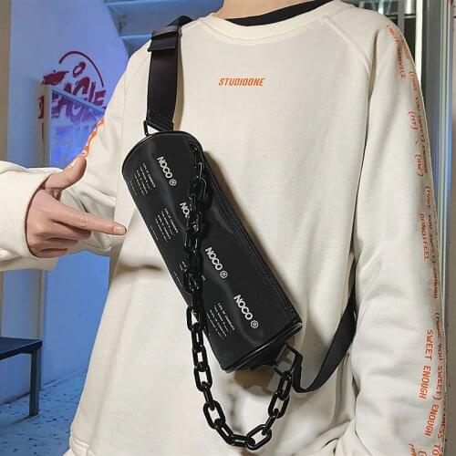 Tidog Cylinder Shoulder Fashion Net Red Fashion Cool Chest Bag