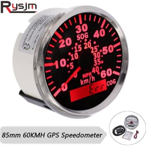 Universal Marine Boat Car GPS Speedometer Meter 60 km/h 120Km/h Waterproof IP67 Speedometer Gauge With Red Backlight 12V 24V