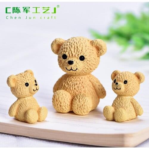 1 Piece Cute Cartoon Cute Lovely Bear In Love Small Statue Figurine Ornament Miniatures Children Toy Decoration Gift