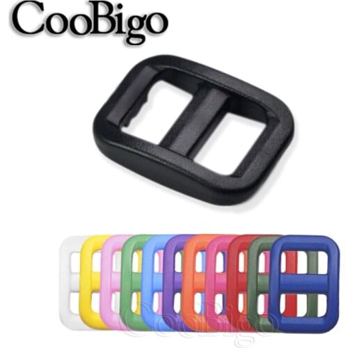 100pcs Tri-Glides Sliders Sliplock Buckle Colorful Adjustable Plastic 10mm Webbing Backpack Strap Pets Collar Bags Accessories
