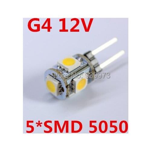 20pcs/lot G4 5LED Warm White /white SMD 5050 LED Light Home Car RV Marine Boat Lamp Bulb DC-12V Wholesale! Free shipping