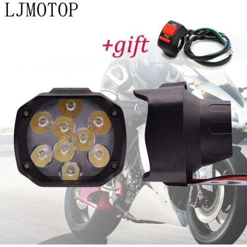 6/9 LED Motorcycle Headlight Fog Driving Lights Front Head Auxiliary Lamp For Honda CB 650 125 R R900RR R250R XADV 750 VFR 1200