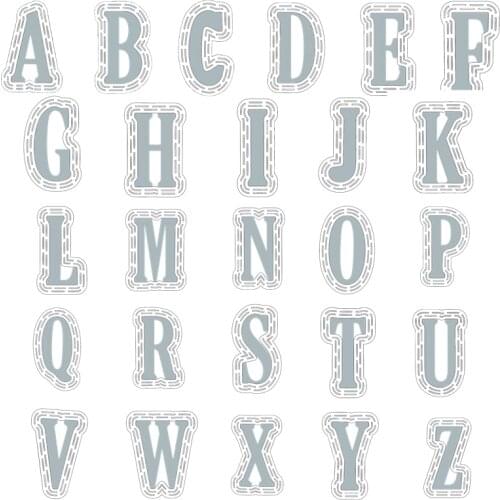 A to Z Single Alphabets Metal Cutting Dies With Plastic Stencils For DIY Scrapbooking Decoration Embossing Die Cuts 2019 New
