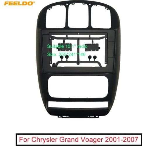 FEELDO Car 2Din Audio Face Plate Fascia Frame For Chrysler Grand Voager 10.1" Big Screen CD/DVD Player Panel Dash Mount Kit