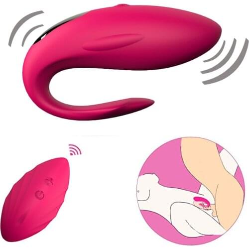 Wireless Waterproof U Shape Vibrator For Couples Rechargeable Clitoral &G-Spot Vibrator Wireless Remote Control Adult Sex Toy