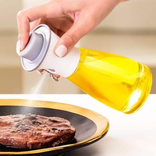 Kitchen Oil Spray Bottle Press Type Atomized Olive Oil Vinegar Soy Sauce Sprayers Glass Spice Jars Barbecue Cooking Baking Tool