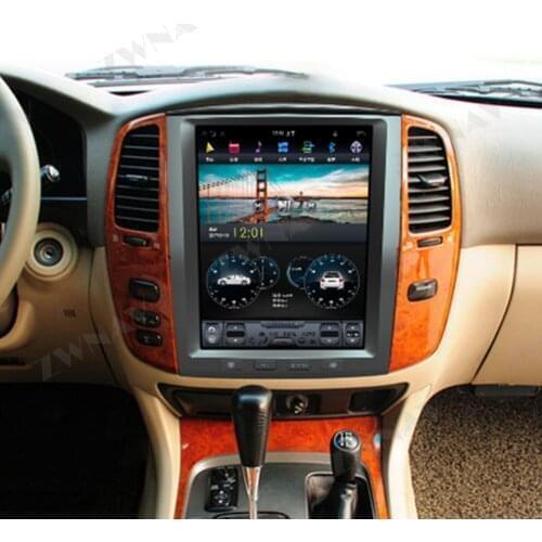 For Toyota land cruiser lc100 2002-2007 PX6 4+64 Tesla vertical screen Android 9.0 Car dvd Multimedia Player unit GPS Navi Radio