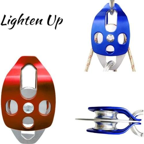 25KN Double Red/Blue Sheaves Mobile Pulley For Climbing Tree Arborist By CE